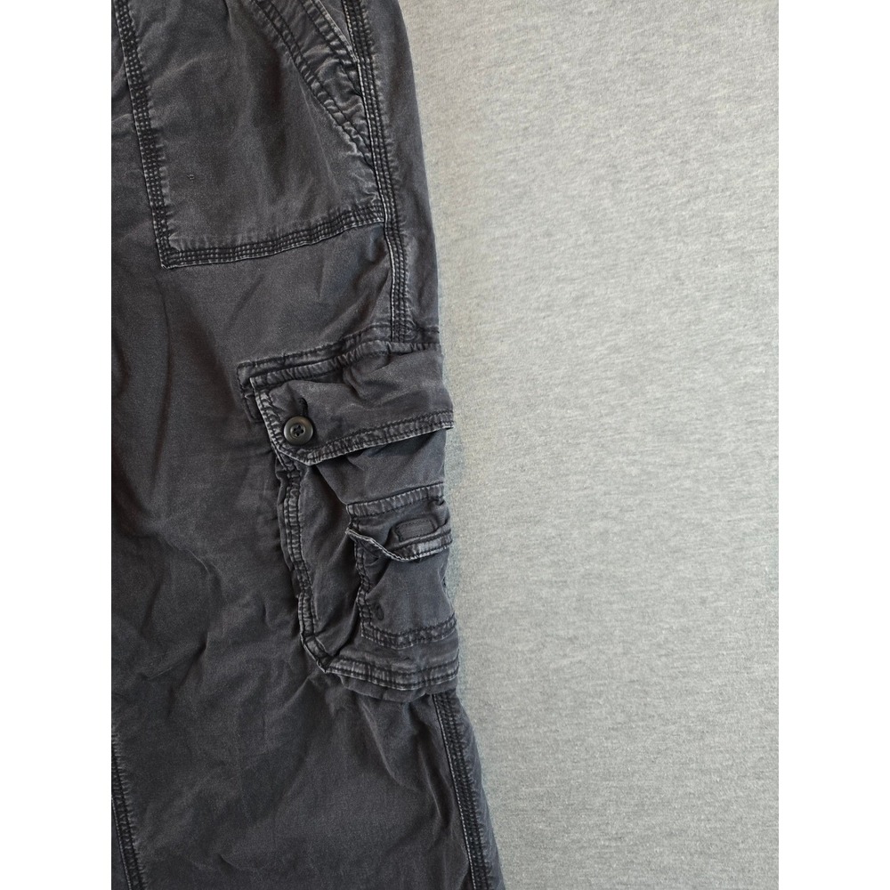 American Eagle Pants Womens 12 Charcoal Gray‎ Baggy Jogger Cargo Stretch Utility - Picture 8 of 12
